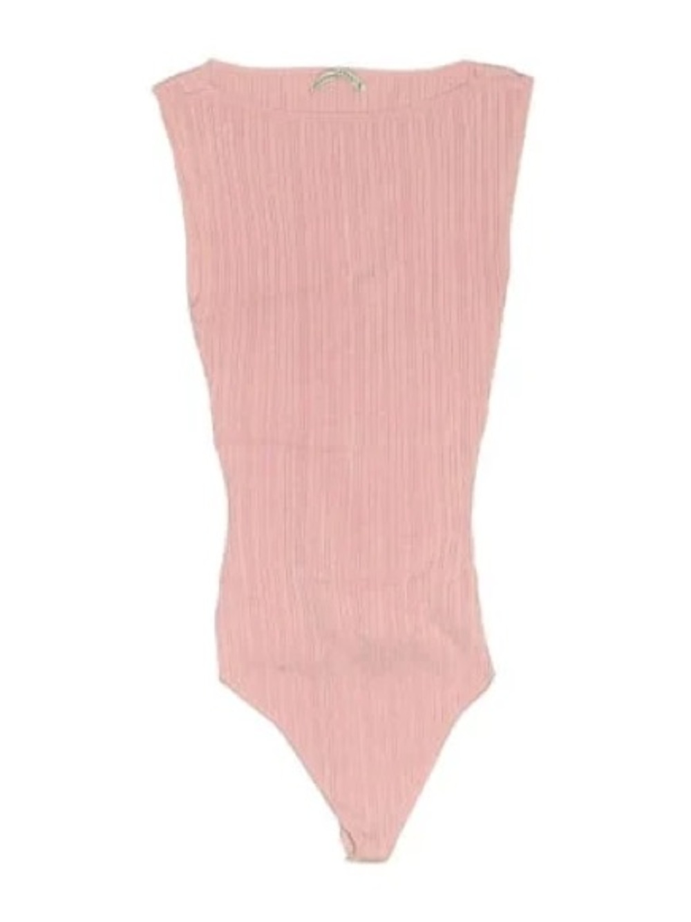 Abercrombie & Fitch Pink Ribbed Sleeveless Bodysuit
